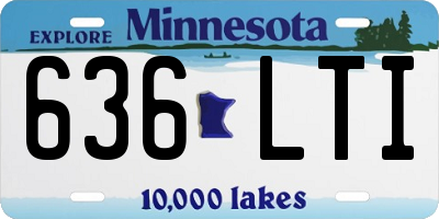 MN license plate 636LTI