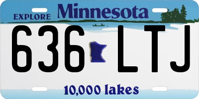 MN license plate 636LTJ