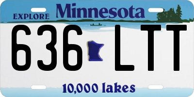 MN license plate 636LTT