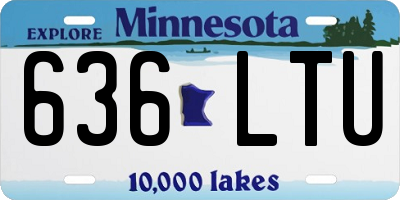 MN license plate 636LTU