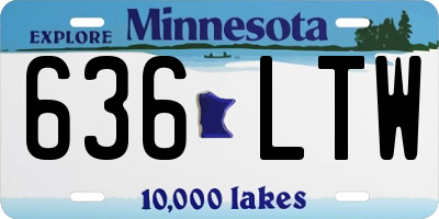 MN license plate 636LTW