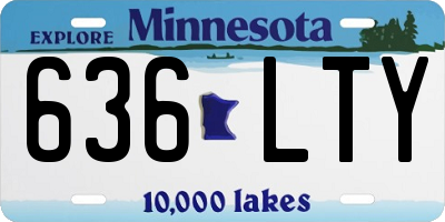 MN license plate 636LTY
