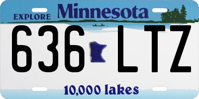 MN license plate 636LTZ