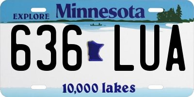 MN license plate 636LUA