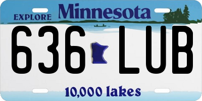 MN license plate 636LUB
