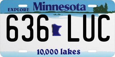 MN license plate 636LUC