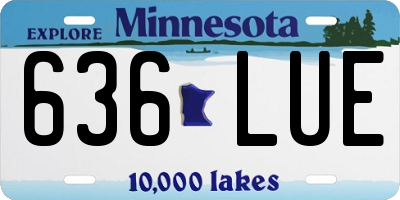MN license plate 636LUE