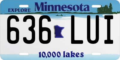 MN license plate 636LUI