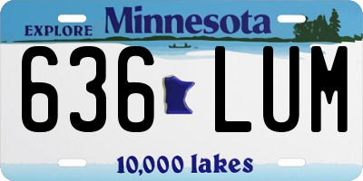 MN license plate 636LUM
