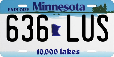 MN license plate 636LUS