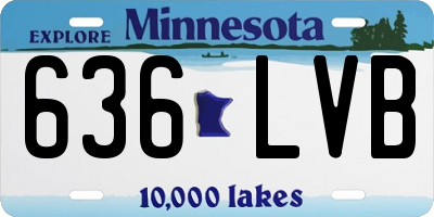 MN license plate 636LVB