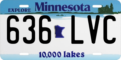 MN license plate 636LVC