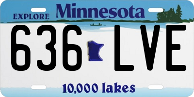 MN license plate 636LVE