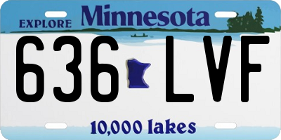 MN license plate 636LVF