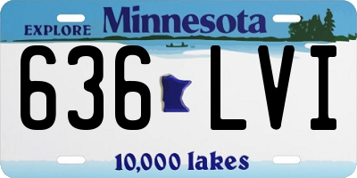 MN license plate 636LVI