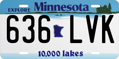 MN license plate 636LVK