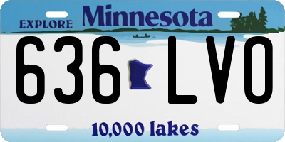 MN license plate 636LVO