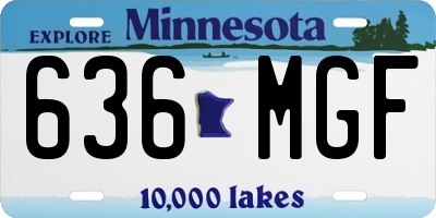 MN license plate 636MGF