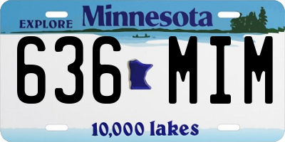 MN license plate 636MIM