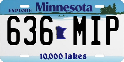 MN license plate 636MIP