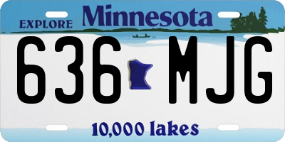 MN license plate 636MJG