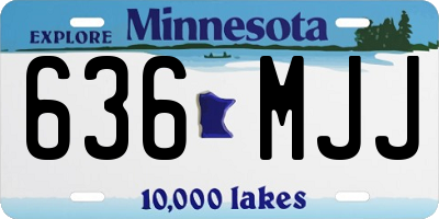 MN license plate 636MJJ