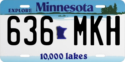 MN license plate 636MKH