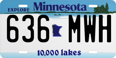 MN license plate 636MWH