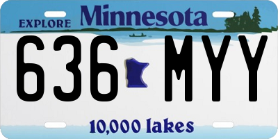 MN license plate 636MYY