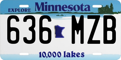 MN license plate 636MZB