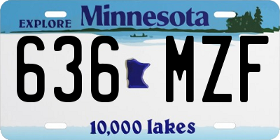 MN license plate 636MZF