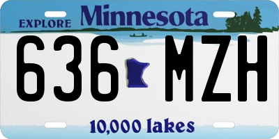 MN license plate 636MZH