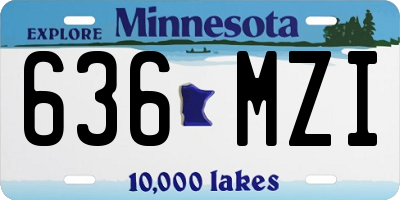 MN license plate 636MZI