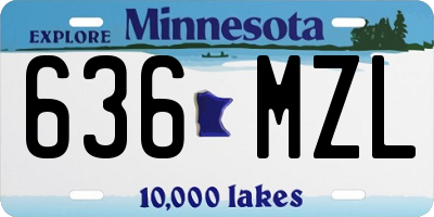 MN license plate 636MZL