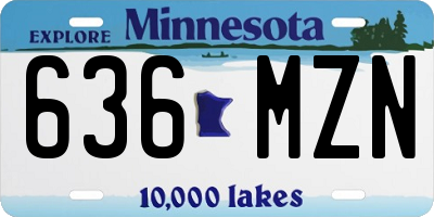 MN license plate 636MZN