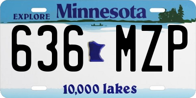 MN license plate 636MZP