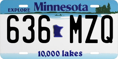 MN license plate 636MZQ