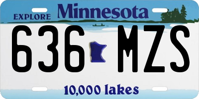MN license plate 636MZS