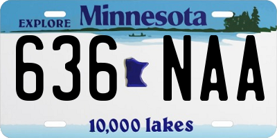 MN license plate 636NAA