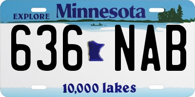 MN license plate 636NAB