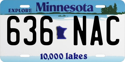 MN license plate 636NAC