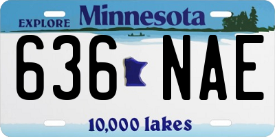 MN license plate 636NAE