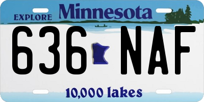 MN license plate 636NAF