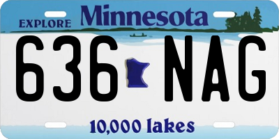 MN license plate 636NAG