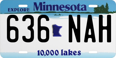 MN license plate 636NAH
