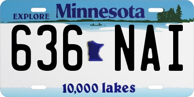 MN license plate 636NAI
