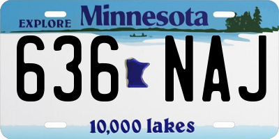 MN license plate 636NAJ