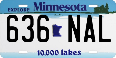 MN license plate 636NAL