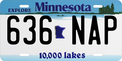 MN license plate 636NAP