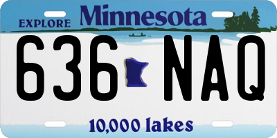 MN license plate 636NAQ